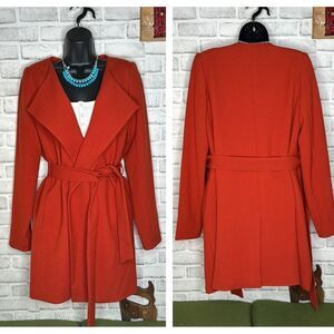 The Limited Burnt Orange Knit Long Jacket Coat Size Small